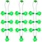 3 PCS St Patrick's Day Light Up Necklaces,Green Shamrock Bulb Necklace for Costume Dressing-up Accessories Saint Patricks Decorations Party Favor Supplies